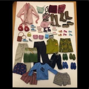 Barbie and Ken Clothes Lot Fashion Set Shoes Clothes Purses Used Lot